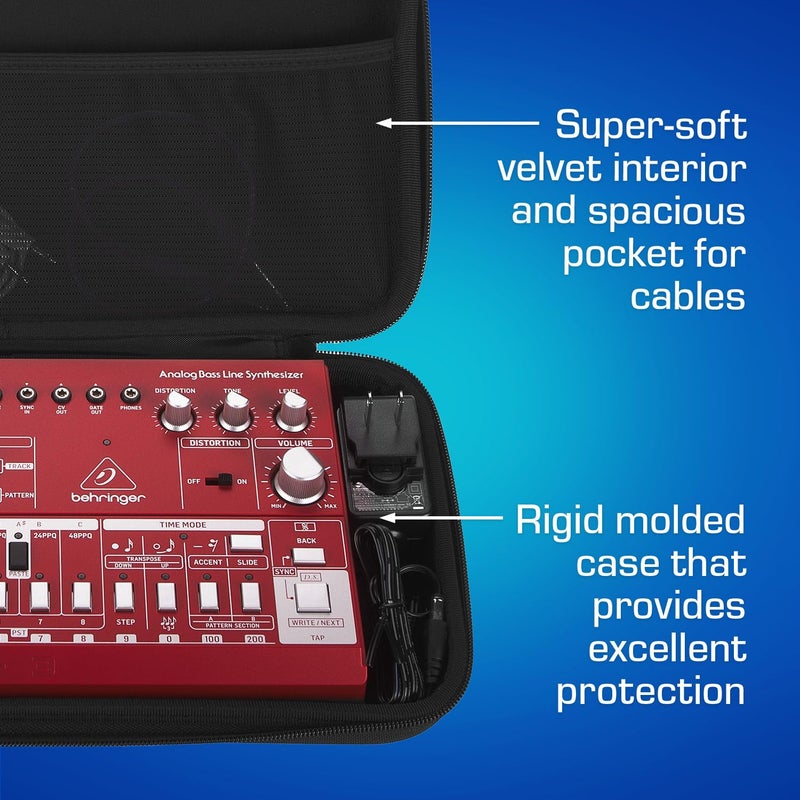 ANALOG CASES Behringer TD-3 / EDGE/CRAVE Case - Custom-Fitted Compact PULSE Hard Case for Travel - Image 3